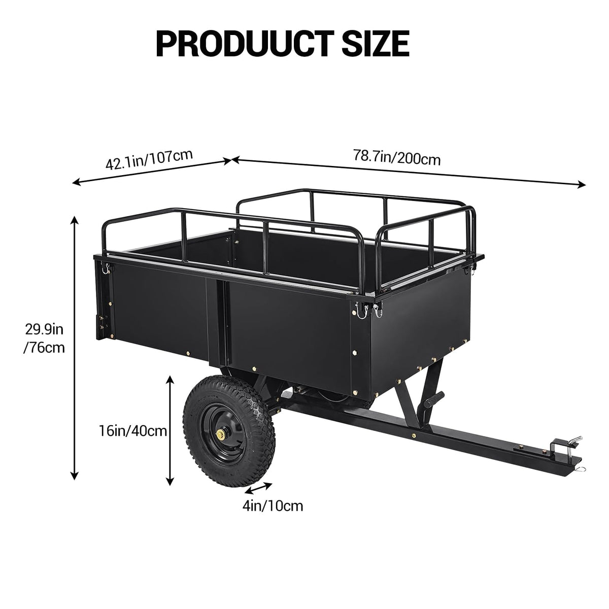 Garvee dump cart with removable sides enabling quick unloading of debris.