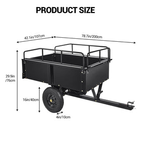 Garvee dump cart with removable sides enabling quick unloading of debris.