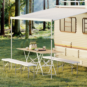 Garvee bench set in use during a team activity, spacious seating.