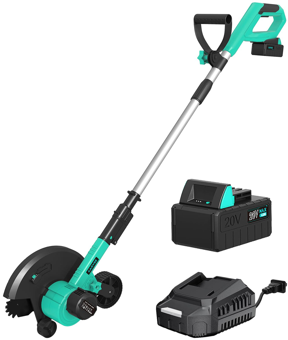 Garvee 20V edger with battery included for cordless sidewalk edging