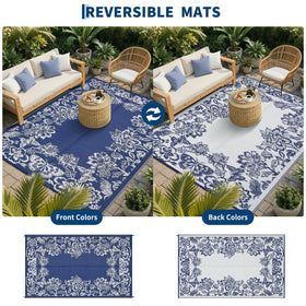 Garvee indoor-outdoor carpet on balcony, UV-protected to resist fading.