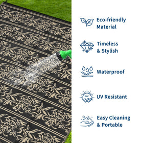 Lightweight and foldable Garvee rug for easy travel and packing.