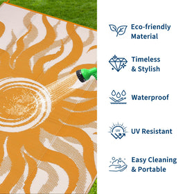 Garvee outdoor rug 5x8 UV-resistant colors stay vibrant for years in sun.