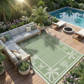 Garvee outdoor rug easy to hose off after spills and muddy footprints.