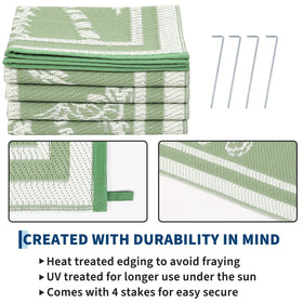 Garvee outdoor rug UV-resistant protection keeps colors vibrant outdoors.