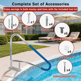 Garvee pool handrail grip cover provides non-slip security