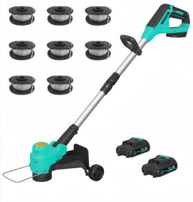 Garvee cordless string trimmer with adjustable head for versatile edging and trimming.