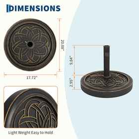 Garvee universal pole compatibility fits 1.5 to 2.1 inch poles.