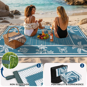 Garvee UV-resistant outdoor rug, maintains color in sunlit spaces