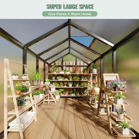 Sliding door lock ensures secure, easy garden access to plants and tools
