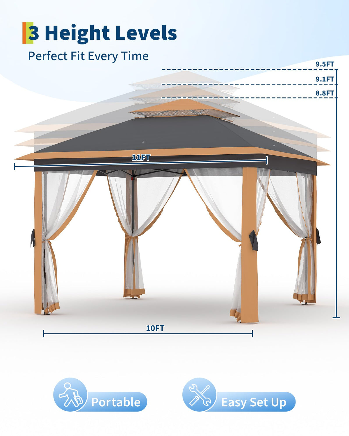 GarveeLife mosquito netting keeps insects out during outdoor gatherings