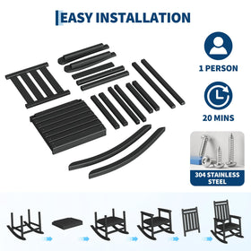 GarveeLife 380 lb capacity ensures sturdy, stable rocking.