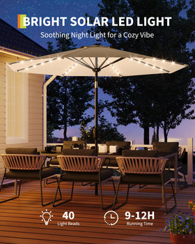 GarveeLife 8-rib alloy steel pole design offers sturdy shade in windy conditions.