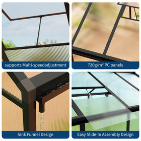 GarveeLife aluminum frame delivers durable weather-resistant construction for all seasons