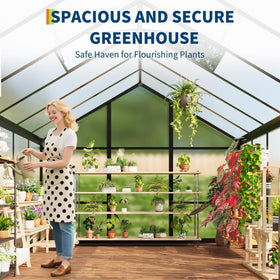 GarveeLife greenhouse roof vent detail enabling continuous airflow for healthy plant growth