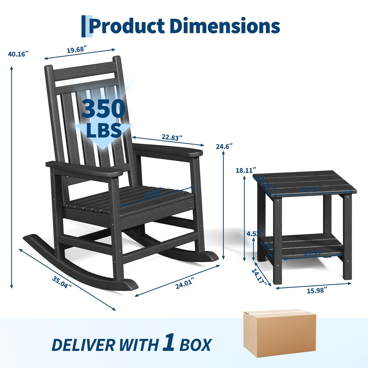 GarveeLife high-back rocking chair demonstrates ergonomic form for lasting comfort.