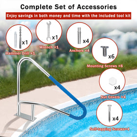 GarveeLife inground pool rail installation kit with mounting hardware