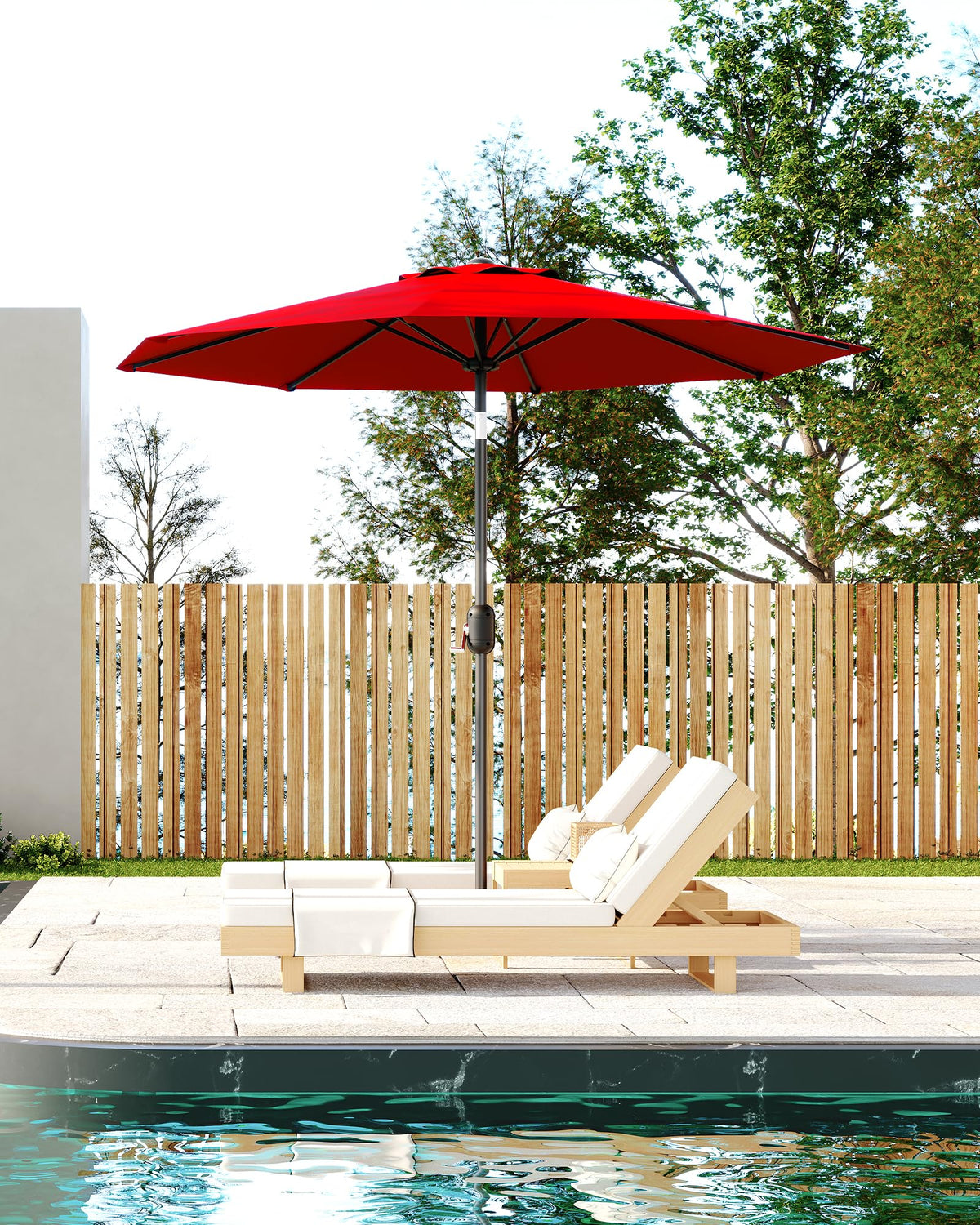 GarveeLife market garden deck pool umbrella fits diverse outdoor areas