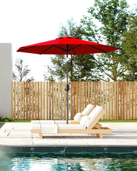 GarveeLife market garden deck pool umbrella fits diverse outdoor areas