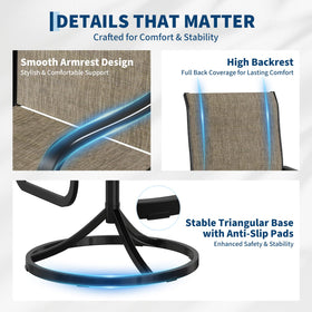 GarveeLife all-weather chairs suit patios decks gardens or indoor spaces