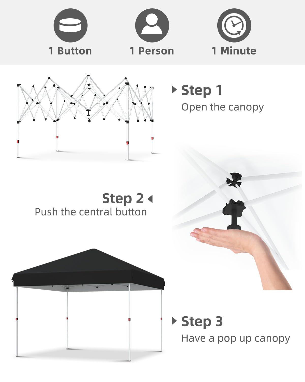 GarveeLife roller bag enables easy transport and storage of the canopy