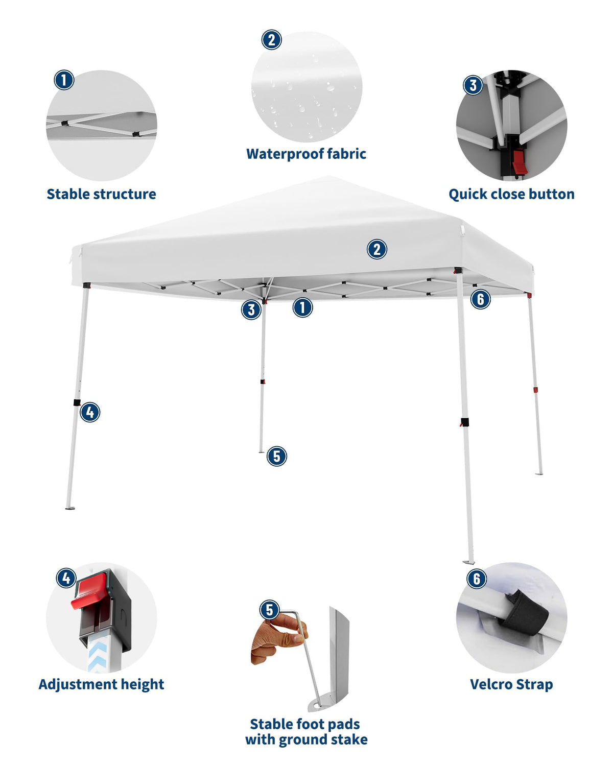 GarveeLife silver-coated canopy top provides UV protection.