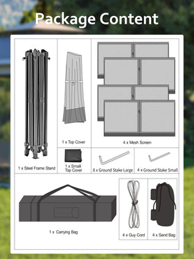 GarveeLife six-top-ribs reinforce stability against wind and rain.
