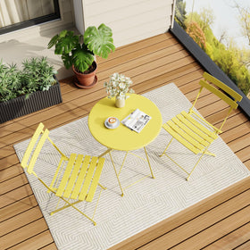 GarveeTech bistro set in dining use for casual meals outdoors.