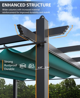 GarveeTech all-weather aluminum frame withstands outdoor conditions without warping.