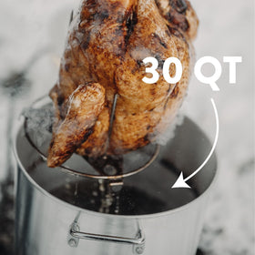 Gas One 10-quart steamer pot for corn, seafood, and vegetables outdoors.