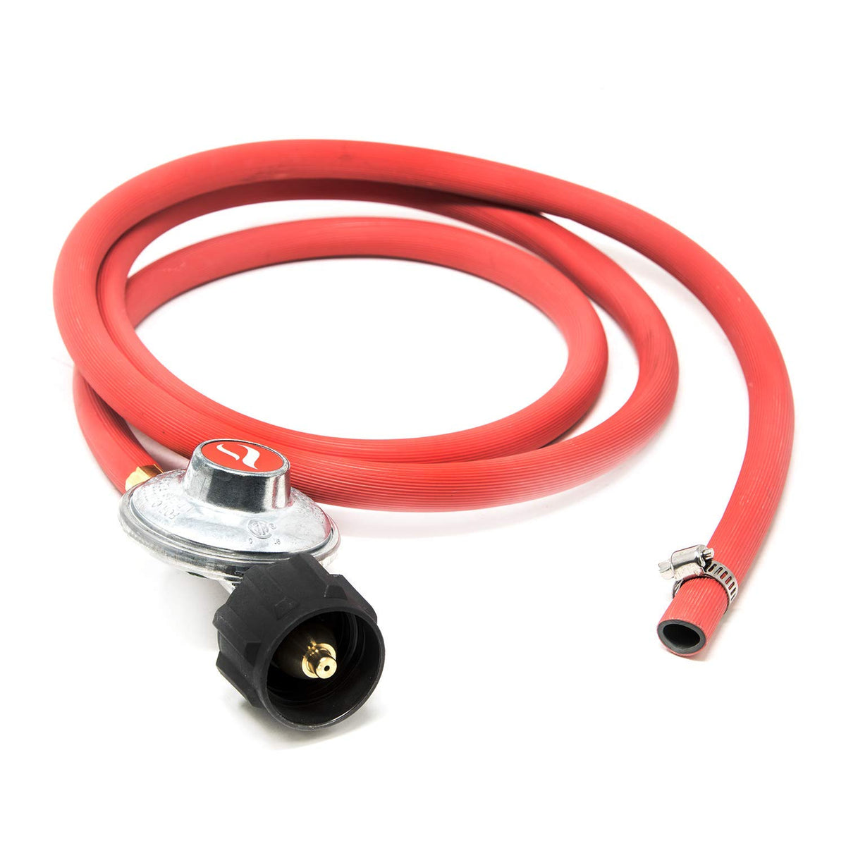 Gas One 2102 regulator and hose assembly for LP/LPG grills and heaters.