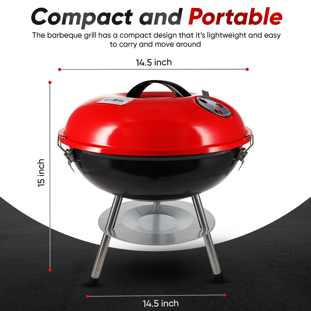 Gas One 3-point locking lid ensures safe transport and heat retention.