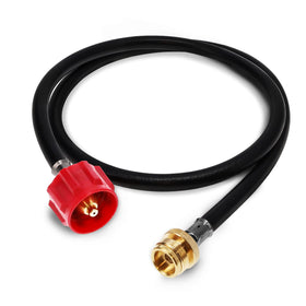 Gas One 4 ft propane hose with brass fitting for 1lb to 20lb conversion