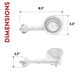 Gas One air shutter and spring for flame tuning