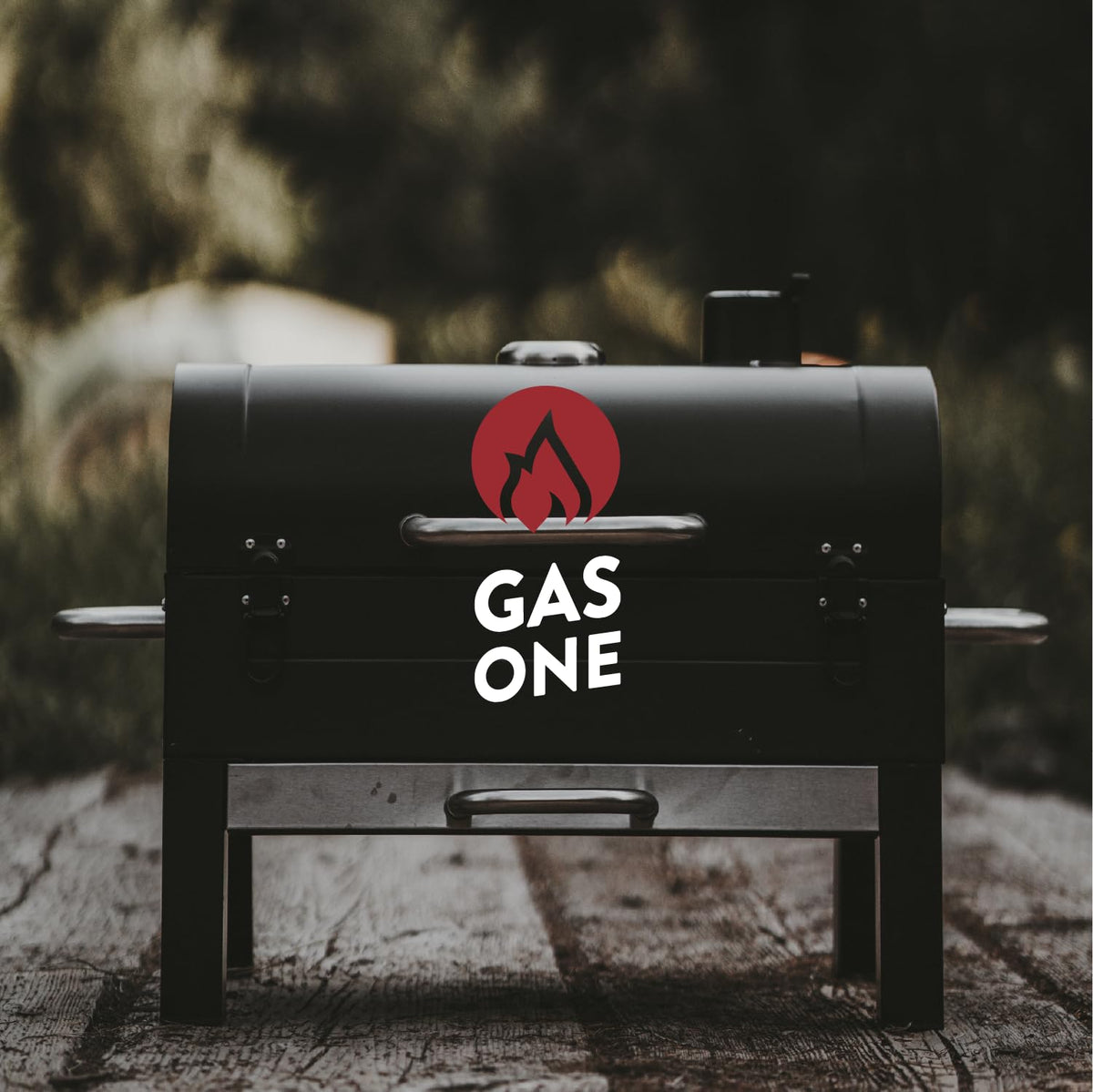 Gas One compact outdoor grill with ample cooking area and large grates.
