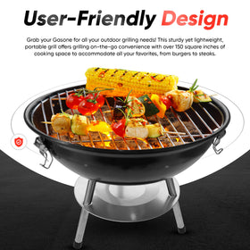 Gas One ash catcher design keeps the grilling area clean and mess-free.