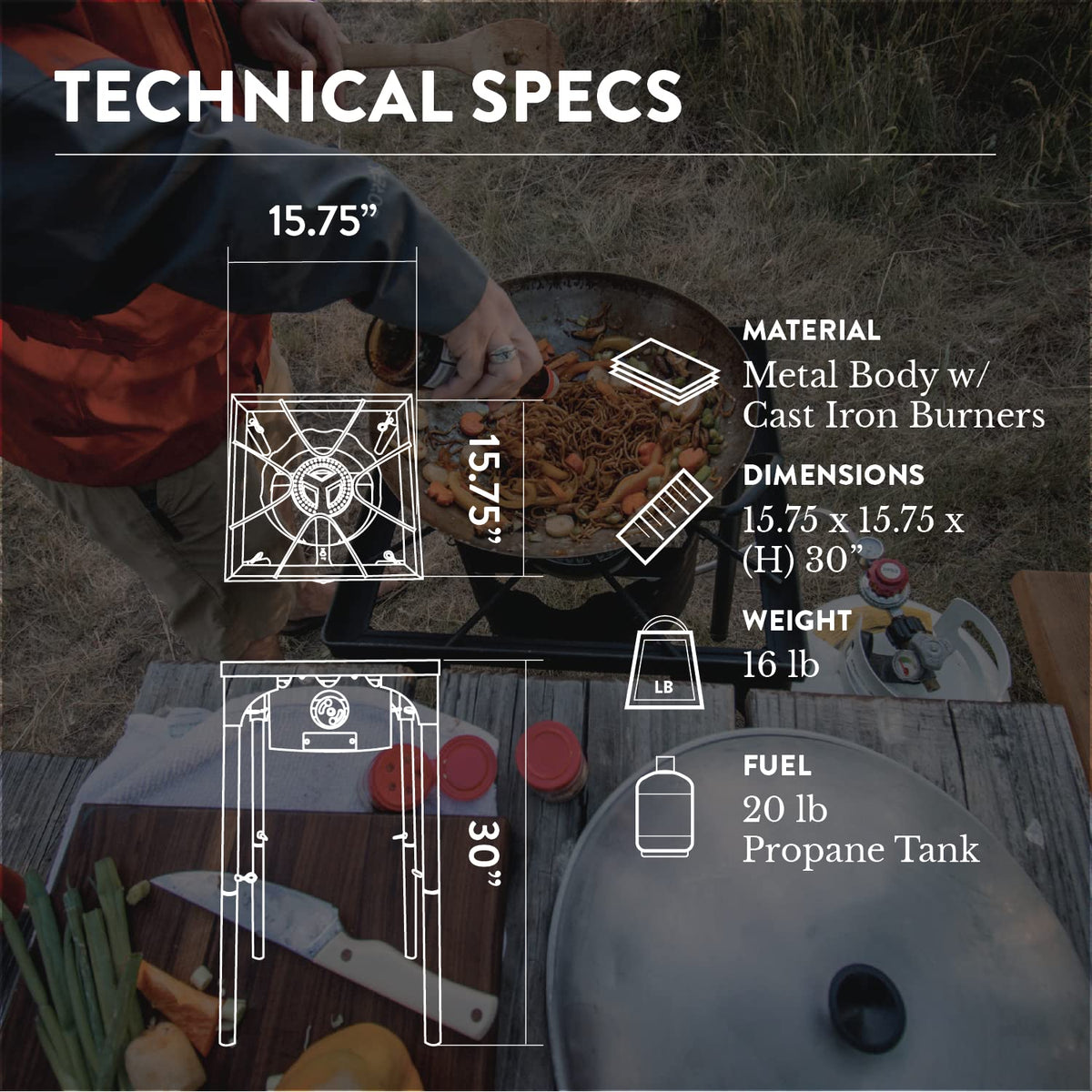 Gas One B-3000H-15 detachable legs extended create a tall ergonomic setup.