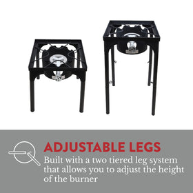 Gas One B-3000H-15 rugged cast-iron burner delivers high output heat.