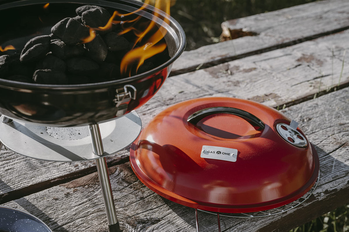 Gas One backyard and camping use showcases versatile outdoor grilling moments.