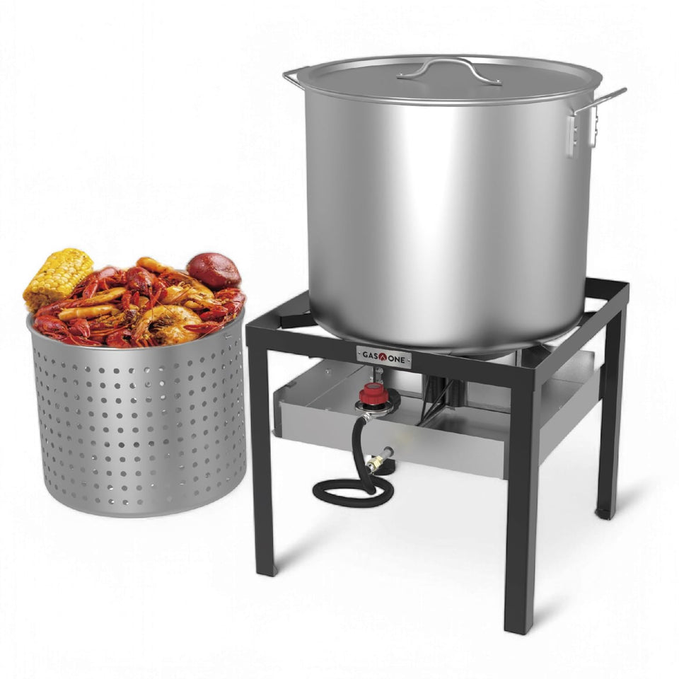 Gas One propane burner for outdoor seafood boils delivers steady heat