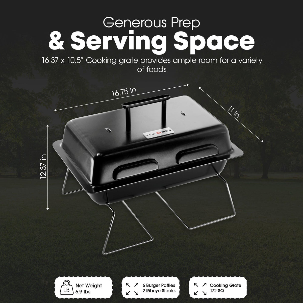 Gas One GPT-25 quick assembly to start grilling in minutes.