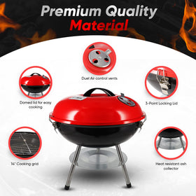 Gas One portable charcoal grill is lightweight and easy to carry.