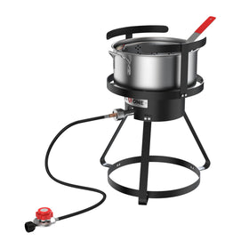 Gas One propane deep fryer with 10qt pot and basket for outdoor frying