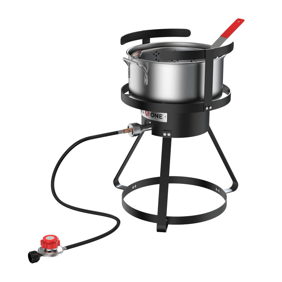 Gas One propane deep fryer with 10qt pot and basket for outdoor frying