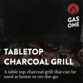 Gas One side handles and lid enable secure transport and quick setup.