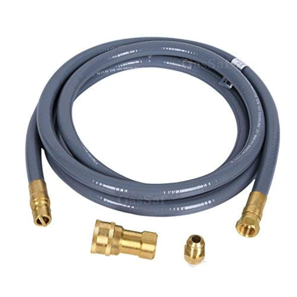 GasSaf 10 ft hose with quick connect for flexible outdoor gas setup.
