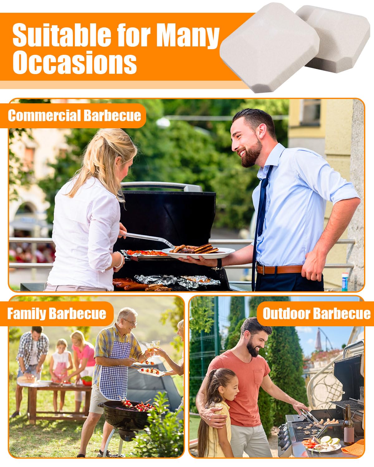 GasSaf 50-piece set helps maintain even cooking without frequent replacements.