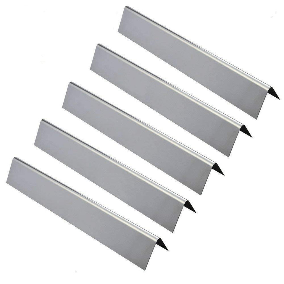 GasSaf flavorizer bars set of 5 for Weber Genesis 300 series, durable stainless steel.