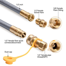 GasSaf outdoor appliance being connected with the hose.