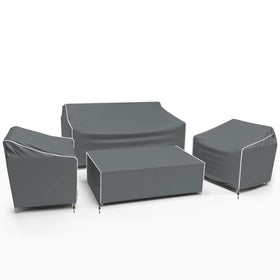 Gasadar 4-Piece Patio Cover Set armchair front view with waterproof protection.